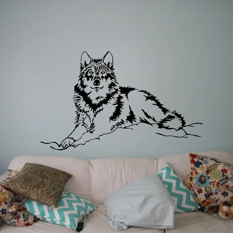

Beautiful Wolf Wall Decal Wild Animals Vinyl Sticker Wild Nature Home Interior Decor Art Murals Living Room Bedroom Decor C439