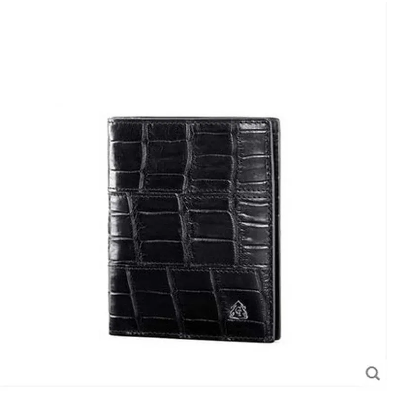 

gete New male Siamese crocodile belly wallet leather vertical wallet cards stylish wallet men