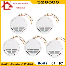 5 шт. проводной кабель пожарный детектор дыма Сигнализация для проводного Кабеля gsm pstn сигнализация