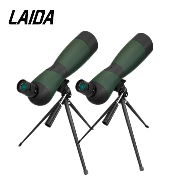 

LAIDA 60/70mm Spotting Scope Optics 20x-60x/25x-75x Zoom Telescope Refractor Birdwatching Hunting Viewing Angle w/ Tripod M0086