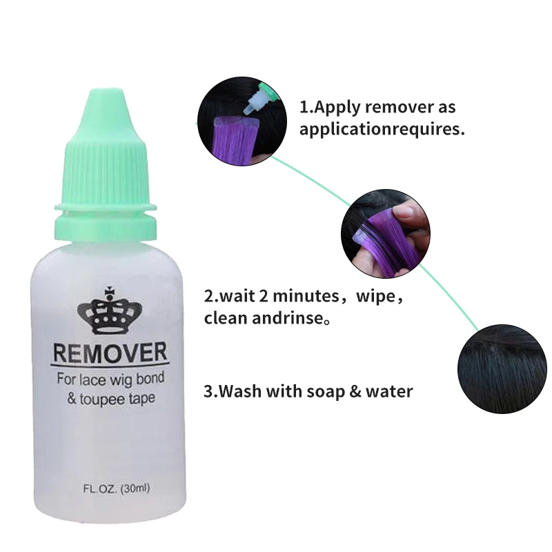 

Tape Extensions Remover 30ML For Double-Sided Tape For Lace Wig/Tape Hair Extensions/Hair Toupee/Lace Front