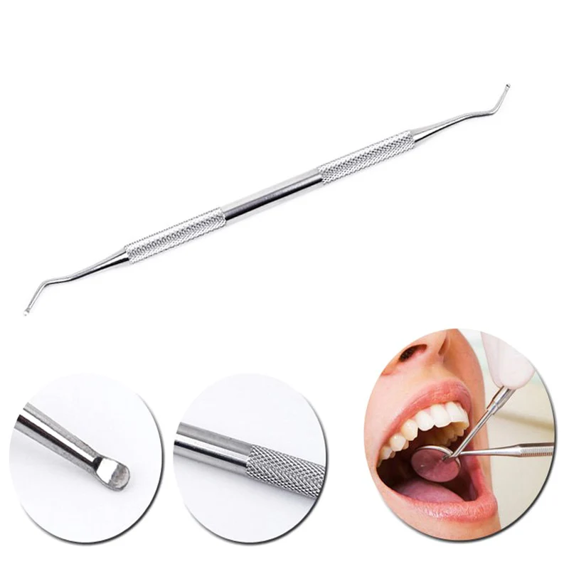 5 Pcs/Set Dentist Tool Stainless Steel Teeth Clean Tweezer Scraper