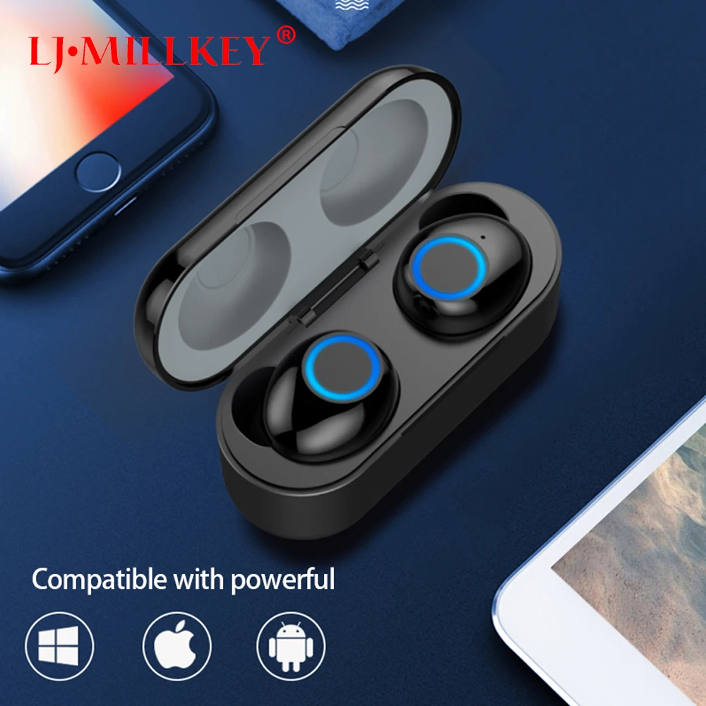 

TWS Headset Ture Wireless Earphones Bluetooth 5.0 Headset With Mic Mini Bluetooth Earbud Cordless Earphone PK i10 YZ271