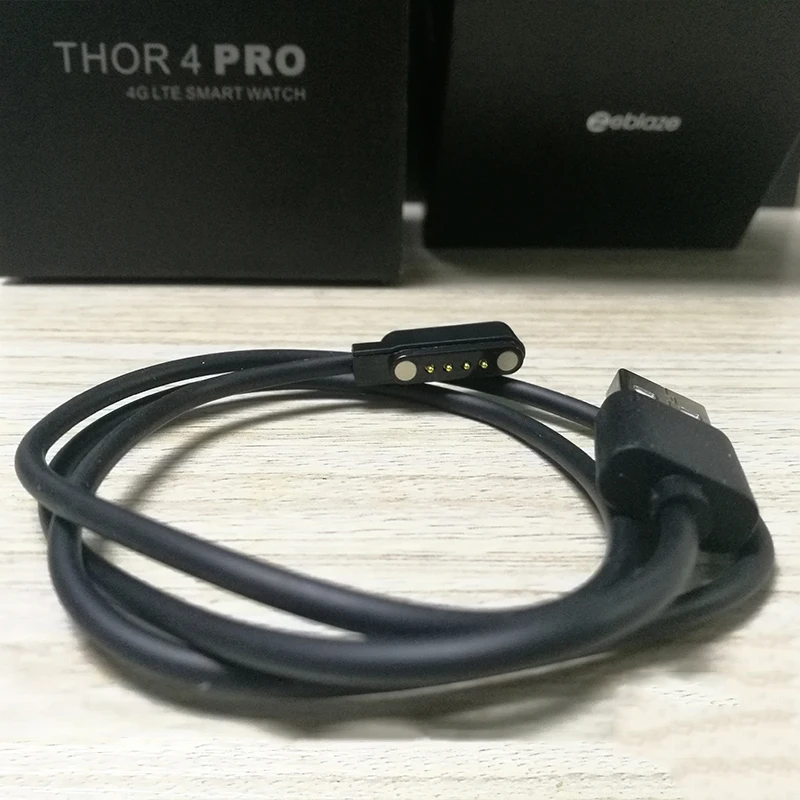 12 часов из zeblaze Thor 4pro Smart аксессуары для часов резервного копирования 4Pin Магнитный зарядный кабель для Тор 4 Pro зарядная линия