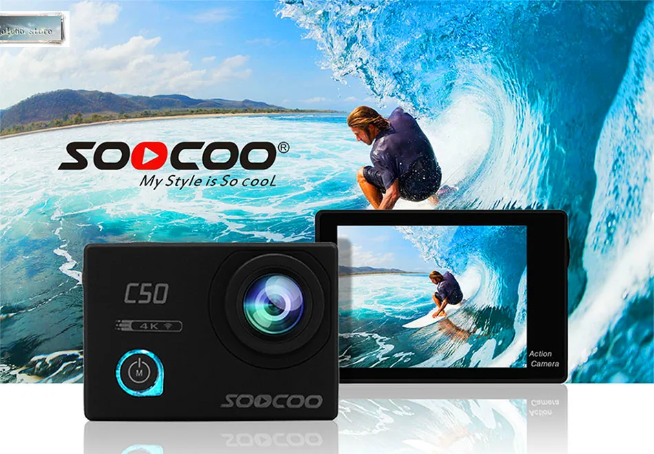 SOOCOO C50 Action 4K 24fps Sports Camera Wifi Gyro Adjustable Viewing angles NTK96660 30M Waterproof Sport DV Action Cam