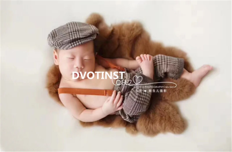 Dvotinst/реквизит для новорожденных; подтяжки для одежды для маленьких мальчиков; брюки+ шляпа; комплект джентльмена; костюм; одежда для студийной фотосессии