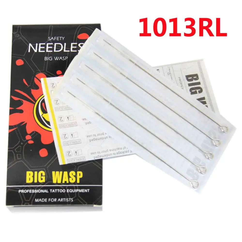 Иглы для тату BIGWASP премиум качества 13 круглых Вкладышей (13 RL) одноразовые и