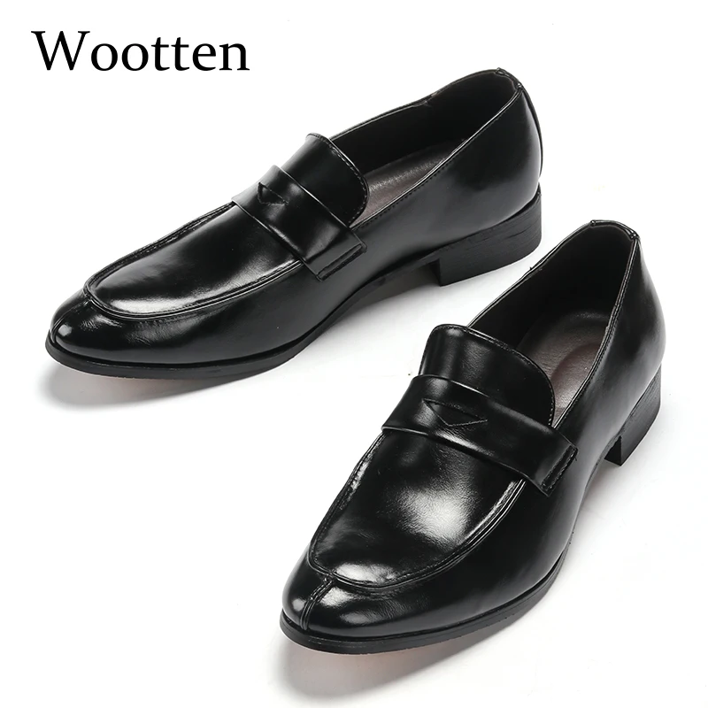 

plus size moccasins men leather social adult brand dress luxury fashion driving designer mens shoes casual #1751