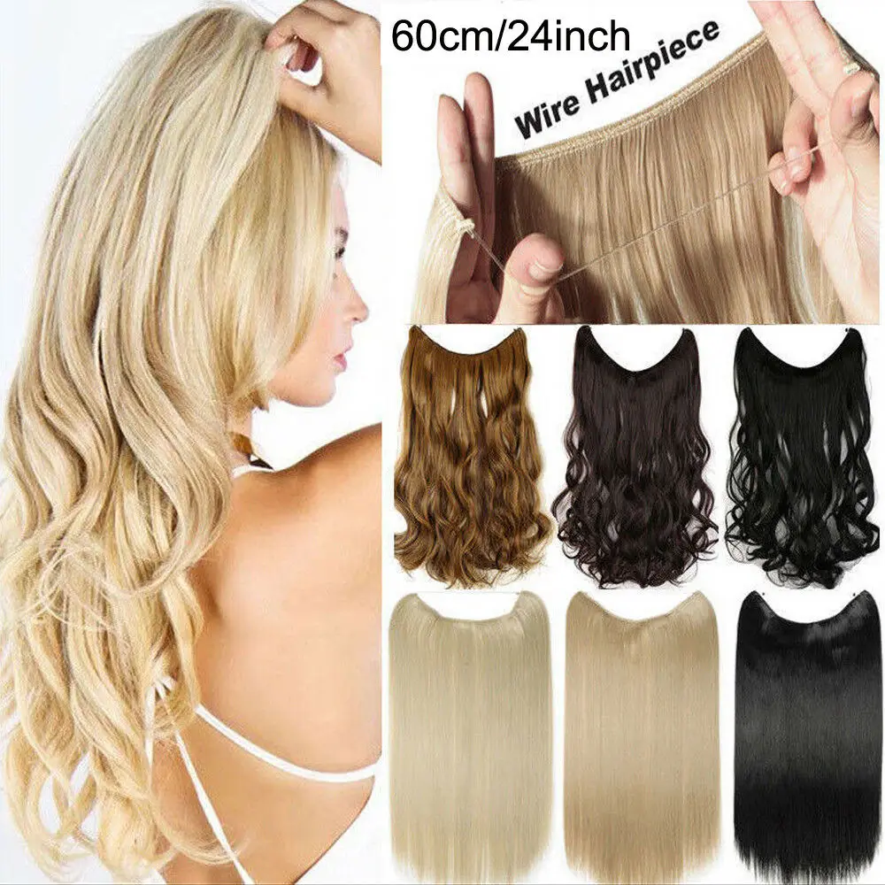 

Womens Long Wavy Curly Straight Hair Synthetic Cosplay Full Wig Wigs Party NEW