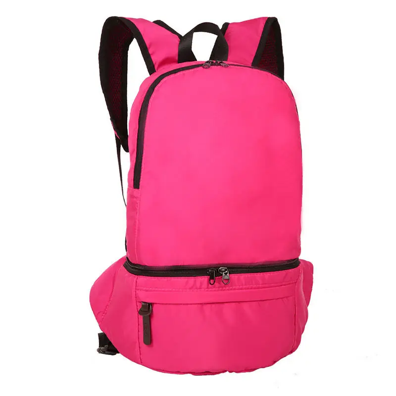 Легкий Рюкзак, складные поясные сумки для кемпинга, складываемая складная сумка, Сверхлегкий, для спорта на открытом воздухе, походов, путешествий, рюкзак XA476WA - Цвет: Rose Red