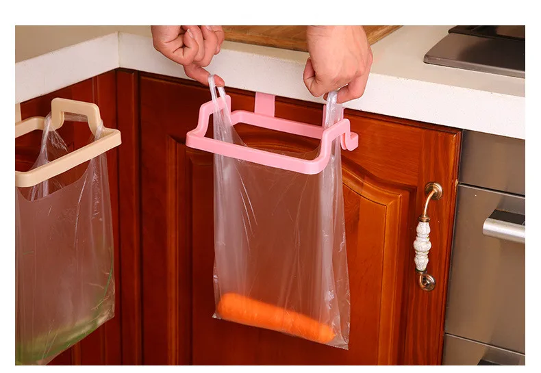 1 ud. Colgar soporte bolsa de basura Papelera rejilla para bolsa basura armario almacenamiento trapo percha Papelera OK 0577|Cubos de basura| - AliExpress