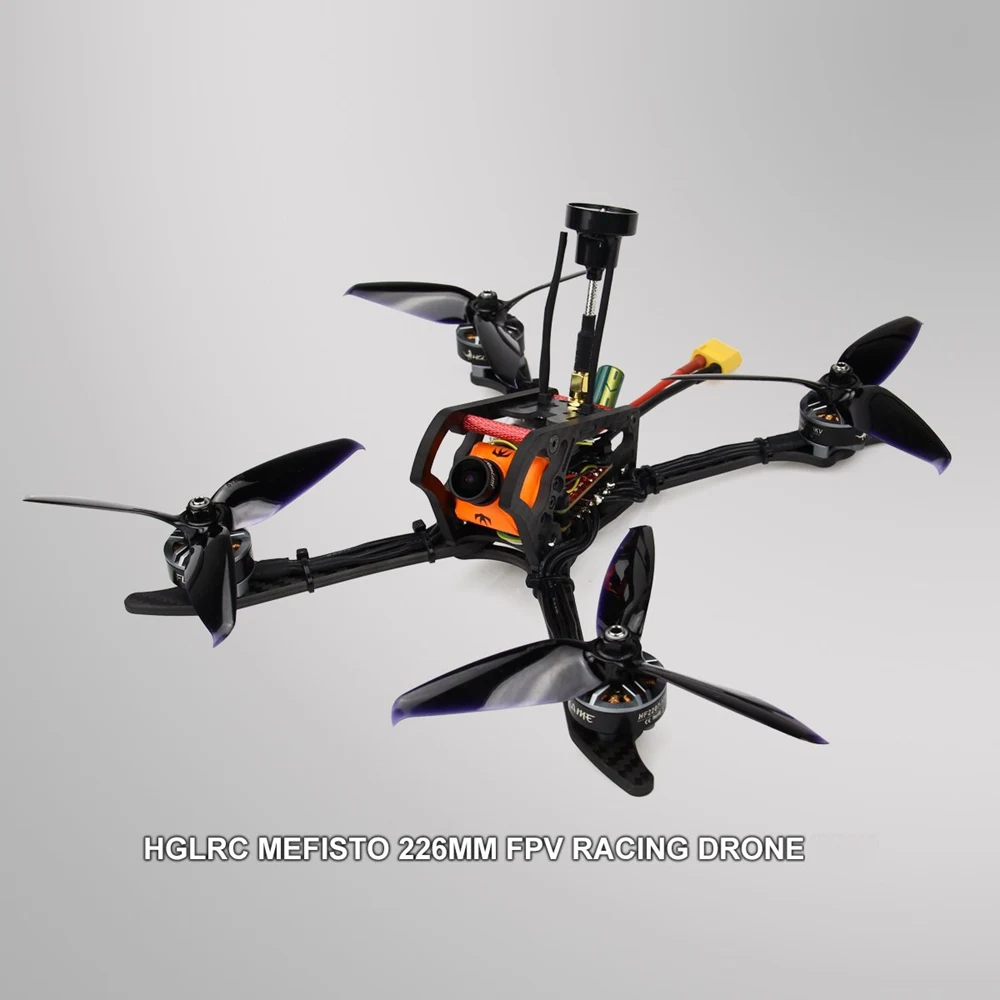 HGLRC 5-6S Mefisto 226mm FPV Racing Drone F4 FC OSD 60A BL32 3-6S 4In1 ESC RunCam Swift 2 Camera Frsky XM+ Receiver BNF