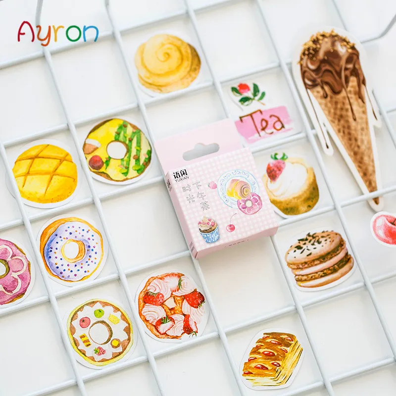 

50 pcs/pack Leisure time tea time Decorative Sticker for Diary Album Label DIY Scrapbooking Stickers Stationery