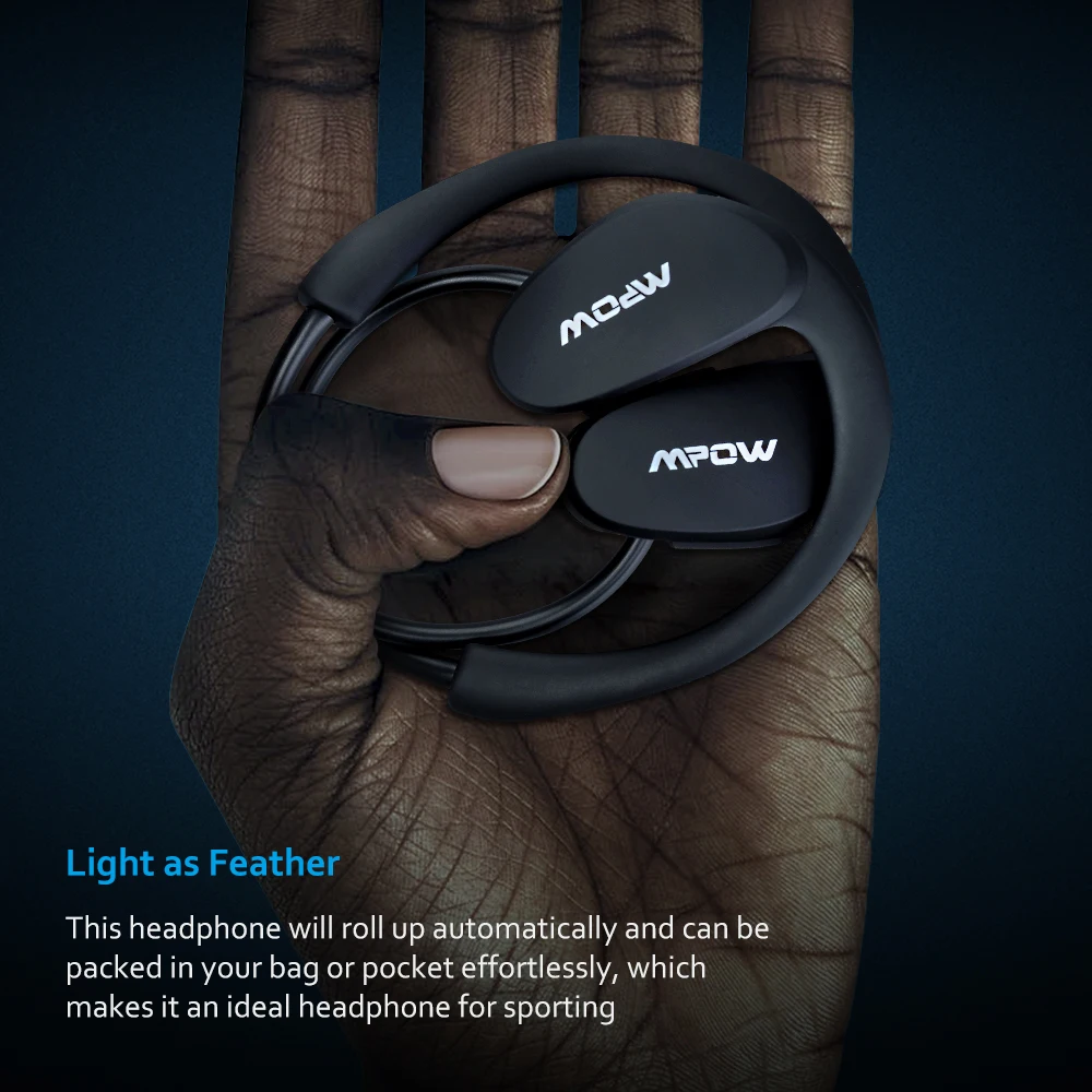 Mpow MBH6 Cheetah 4.1 Bluetooth Headset Headphones Wireless AptX Sport Earphone With Mic Hands Free Call For iOS Android