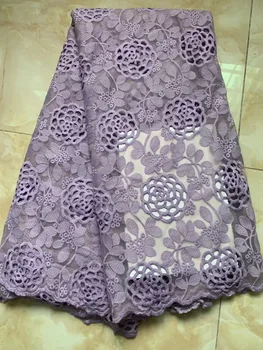 

2019 French Nigerian Laces Fabrics High Quality Tulle African Laces Fabric Wedding Dress Purple French Tulle Switzerland Lace