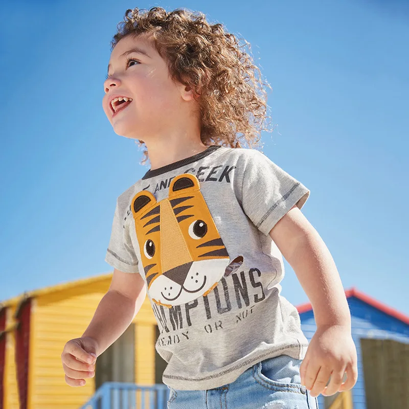 

Little maven children clothes 2019 summer baby boys clothes short sleeve animal print t shirt Cotton brand tee tops 51350