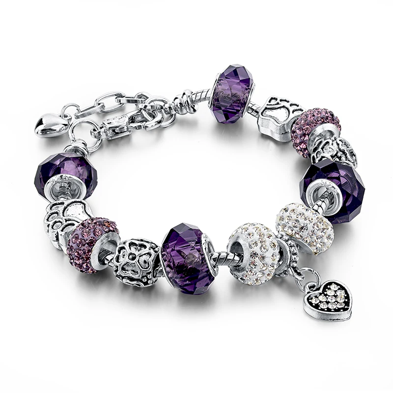 ATTRACTTO Hot Selling 2018 Heart Charm Bracelets & Bangles Gold Bracelets For Women DIY Pulsera Famous Brand Jewellery SBR150074