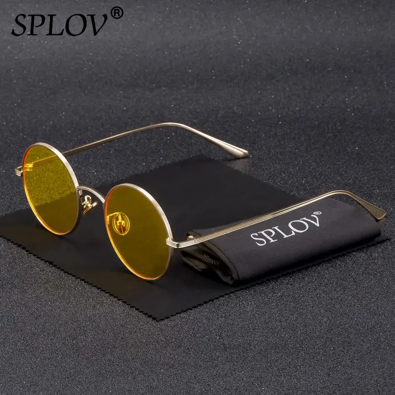 SPLOV Vintage Men Sunglasses Women Retro Punk Style Round Metal Frame Colorful Lens Sun Glasses Fashion Eyewear Gafas sol mujer coach sunglasses Sunglasses