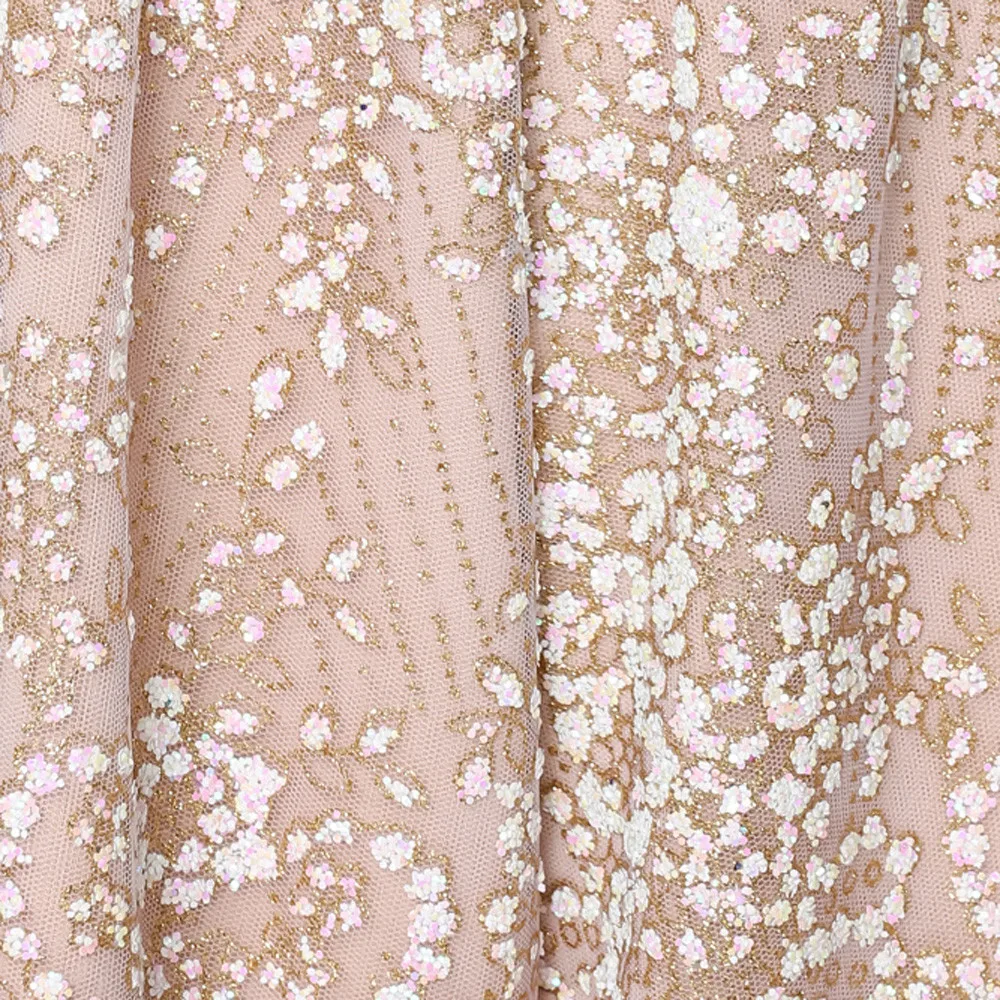 Розовый комбинезон с золотыми блестками женский сексуальный пляжный костюм с открытыми плечами с завязками на шее с расклешенными рукавами Летний комбинезон# EP