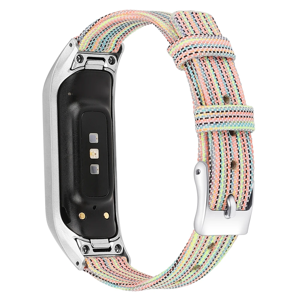 Сменный Браслет ремешок для samsung Galaxy Fit-e смарт-браслет холщовый ремешок для часов браслет из нержавеющей стали с пряжкой спортивные ремешки
