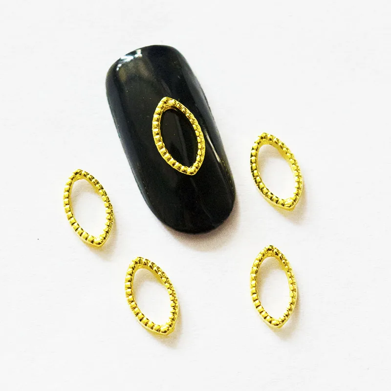 

Beleshiny 50Pcs new Gold Horse eye , 3D Metal Alloy Nail Art Decoration/Charms/Studs,Nails 3d Jewelry nail supplies H124