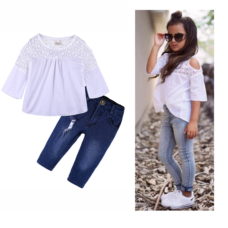 lace shirt with jeans