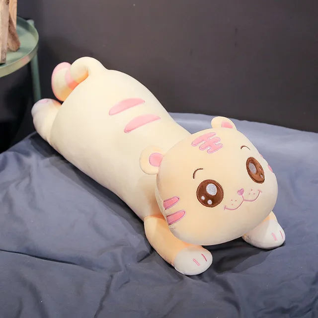 1pc 68/90/110cm Big Cute Tiger Plush Pillow Soft Stuffed Animal Toys for Children Cartoon Doll Cushion Birthday Gift Brinquedos