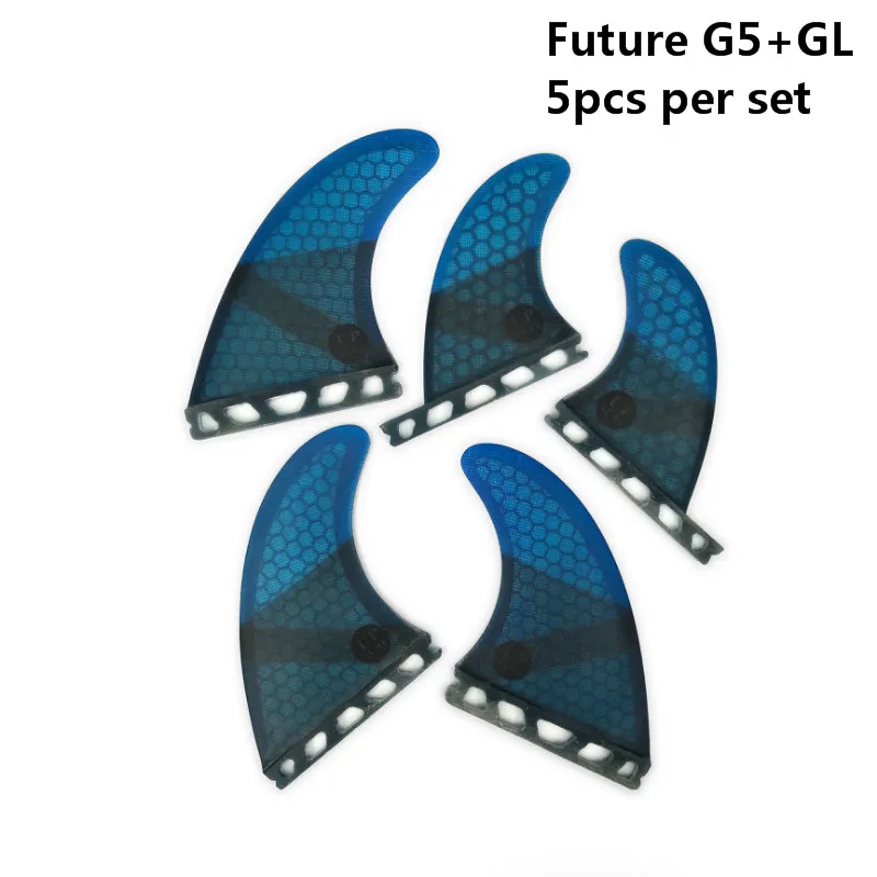 5 piezas/4 piezas aletas de Upsurf futuro Fin G5 + GL tabla de surf de aletas de fibra de vidrio de nido de abeja Quad aletas Quilhas propulsor - 3