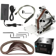 KKMOON мини электрический ленточный шлифовальный станок DIY шлифовальная полировальная машинка для резки кромок точилка ленточная шлифовка+ вал контроль скорости