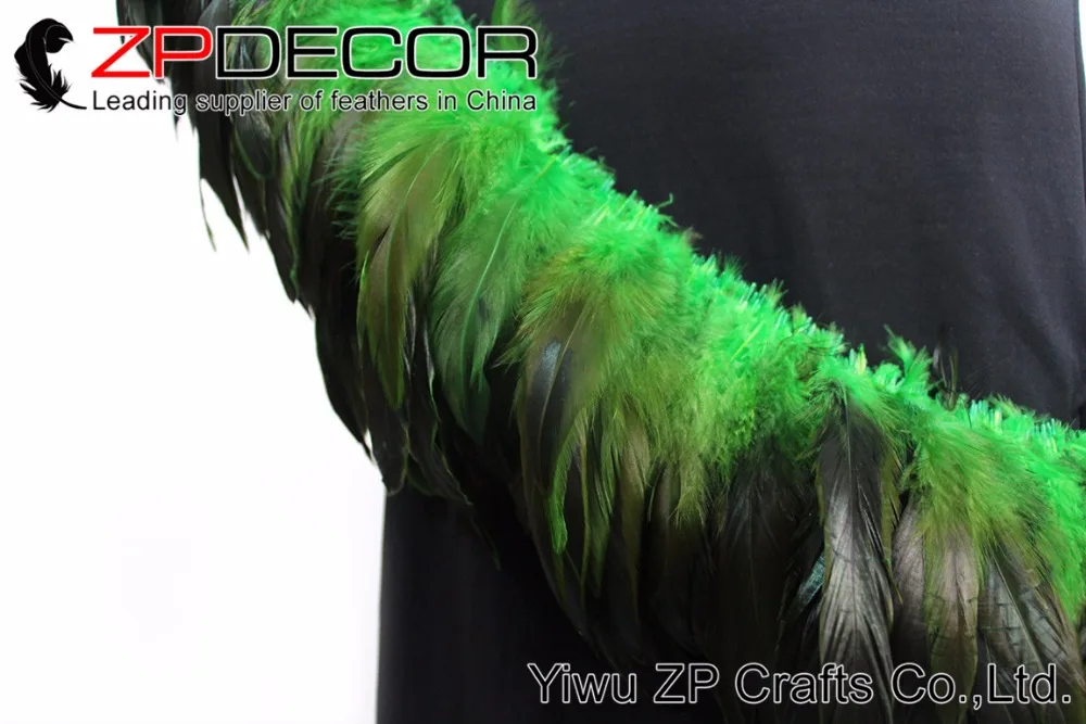 KELLY GREEN Half Bronze Schlappen Rooster Feathers (13)