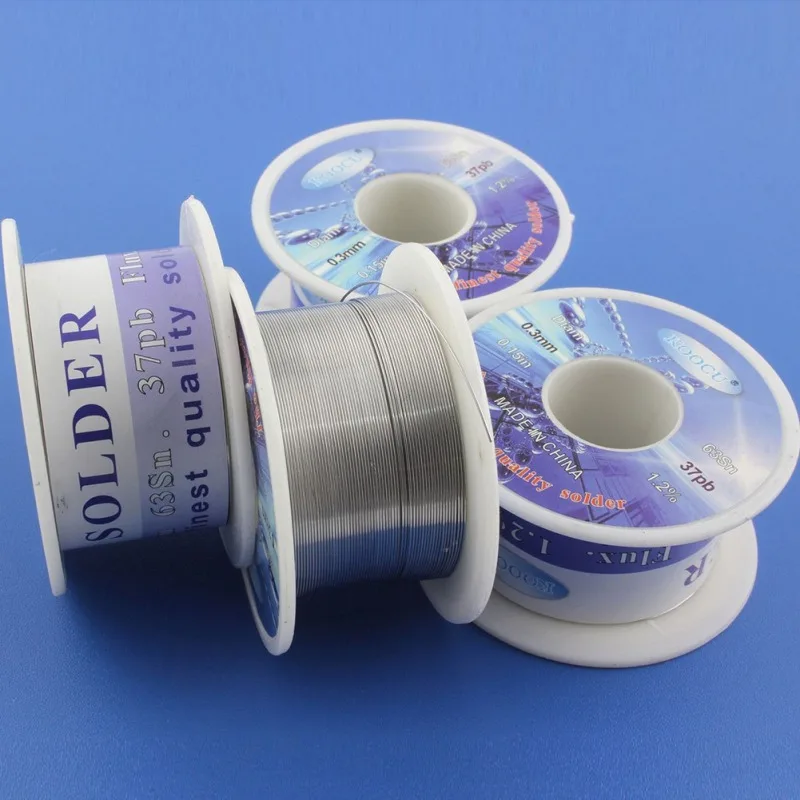

Tin/lead Rosin Core Solder Wire 0.3mm 2% Flux Reel Welding Line 50G Fishing Tools Cool Grams Core PB37/SN63 Tin wire/tin Wire
