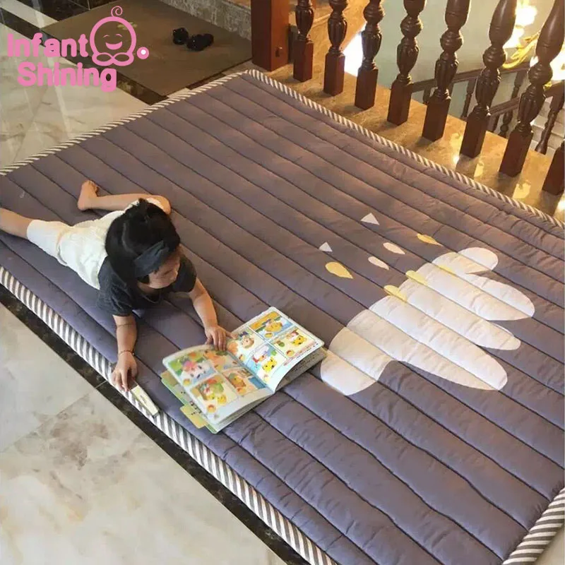 Infant Shining Baby Play Mat Children Folding Game Carpet Kids Crawling Mats Anti-skid Tatami Rugs Cotton Blanket For Children