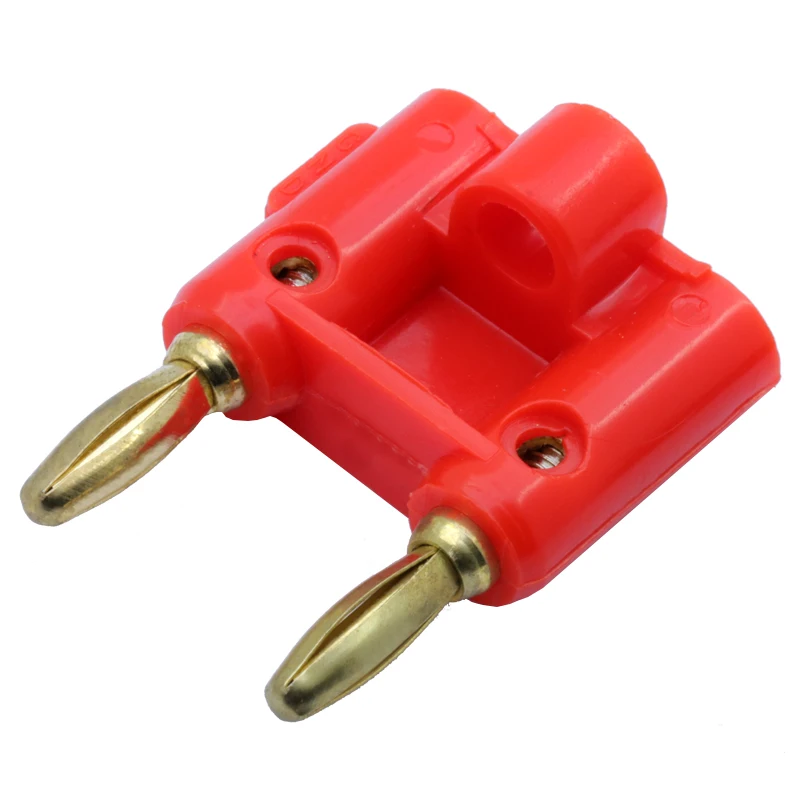 2 шт. позолоченные двойные вилки типа банан|connector plug|connectors goldconnector male |