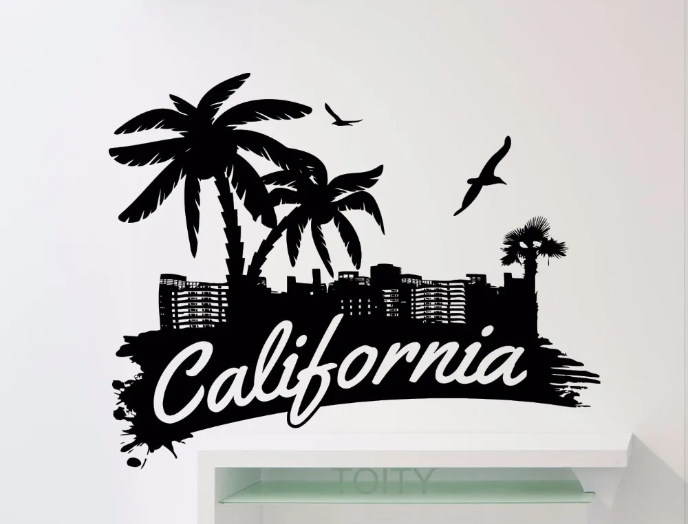 Aliexpress.com : Buy California Word Logo Wall Sticker Aliexpress.com : Buy California Word Logo Wall Sticker