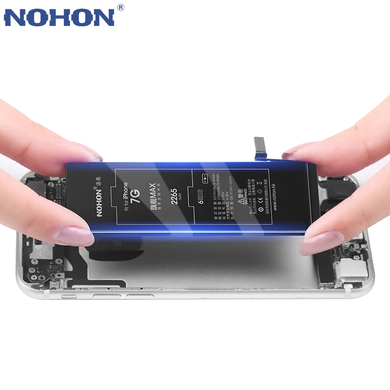 Nohon аккумулятор для iPhone 7 8 6 5 iPhone7 iPhone8 iPhone6 iPhone5 5G 6G 7G 8G батарея литий-полимерный аккумулятор бесплатные инструменты в розницу посылка