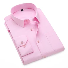 HCXY Высококачественная офисная рубашка для мужчин Классические деловые повседневные мужские рубашки с длинными рукавами плюс размер 5xl платье рубашка