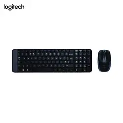 Logitech MK220, POR, Стандартный, беспроводной, РЧ беспроводной, черный, мышь в комплекте португальская Раскладка