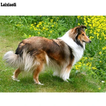 

5d Diy Diamond Painting Sheepdog Sheltie Dog Full Square Diamond Embroidery Dog Family Mosaic Animal Picture Pastes Home Decor