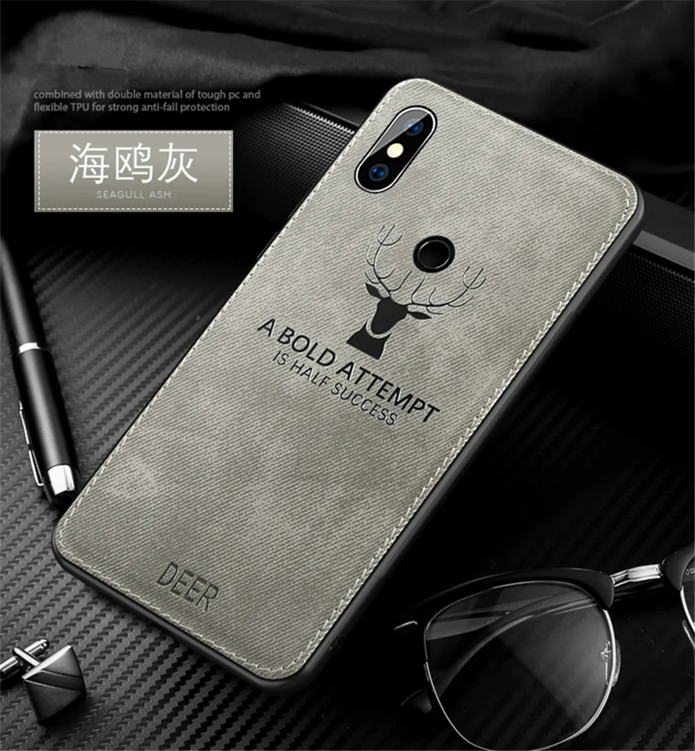 Cloth Frabic Texture Phone Case For Xiaomi Mi 9 9SE 8 A1 A2 Lite 5X 6X Redmi 6A 6 Pro Redmi Note 7 6 5 Pro Soft Edge Cover Shell - Цвет: gray