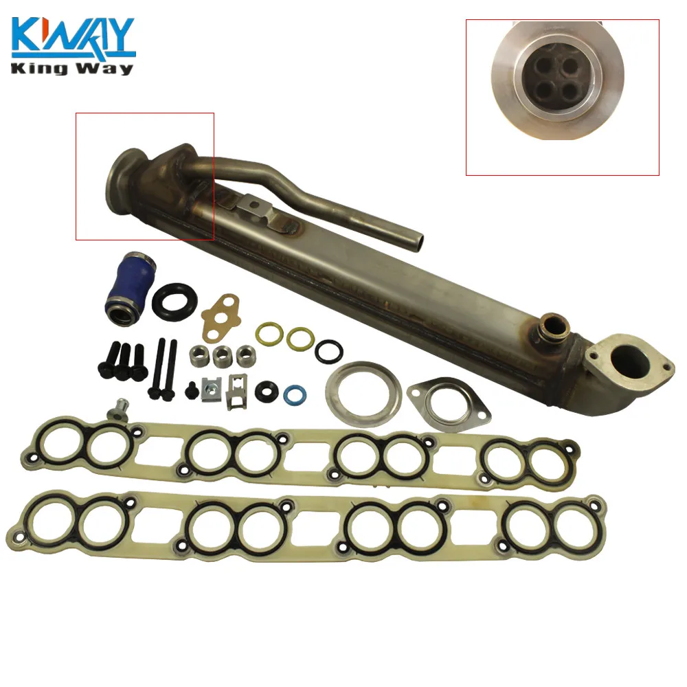 FREE SHIPPING King Way Upgraded EGR Cooler Kit & Gaskets For Ford F 250