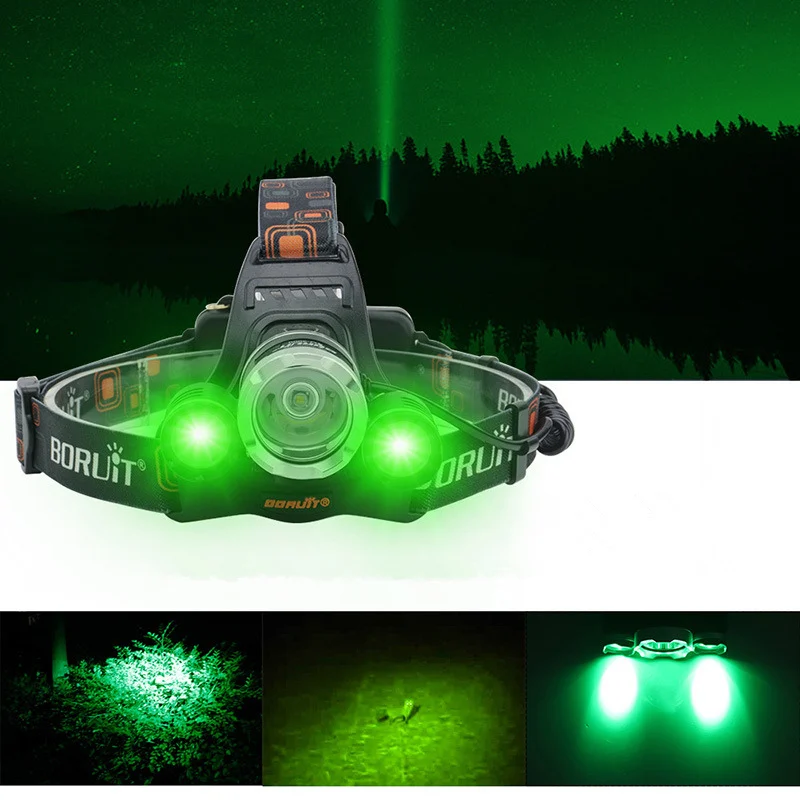 

Head Lamp 20W LED Waterproof Fishing Lights with White Green LED lights, 3 Lighting Modes, USB Rechargeable for Hiking,Camping