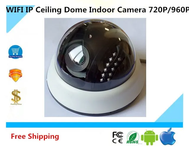 Беспроводная wifi IP AP потолочная купольная камера для помещений 720 P/960 P
