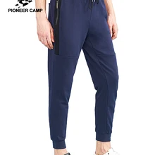 Pioneer camp летние тонкие спортивные брюки для мужчин известный бренд повседневные мягкие мужские брюки наивысшего качества треники из хлопка мужские темно-синие AZZ801230