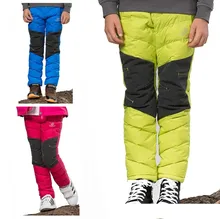 New 2016 Winter Outdoor Sport Waterproof Thermal Kids Boys Girls White Duck Down Trousers Warm Children Skiing Hiking Down Pants New 2016 Winter Outdoor Sport Waterproof Thermal Kids Boys Girls White Duck Down Trousers Warm Children Skiing Hiking Down Pants