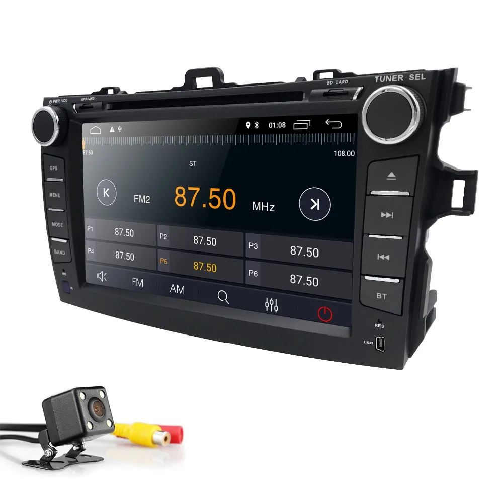 Sale 8" 2Din Android 8.1 Car CD DVD Player  For Toyota Corolla 2007-2011 Stereo Radio GPS SatNavi Bluetooth WIFI DAB Headunit HD 4