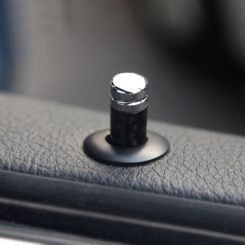 

Car Styling Carbon Fiber Door Lock Stick Pin Cap Car Interior For SUBARU Forester Outback impreza Legacy XV Accessories
