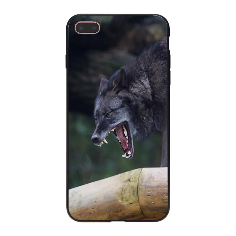 MaiYaCa angry Animal wolf высококачественный чехол для телефона iPhone 8 8plus 7 7plus 6 6S Plus X XS XR XSMax 5 5S SE Coque Shell - Цвет: 8