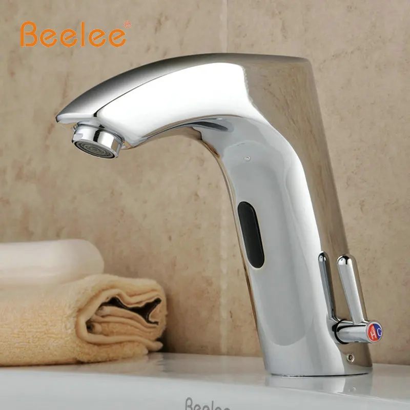 Comprar Grifo del fregadero del baño acabado de latón con Sensor automático (caliente y frío) (QH0112BA)