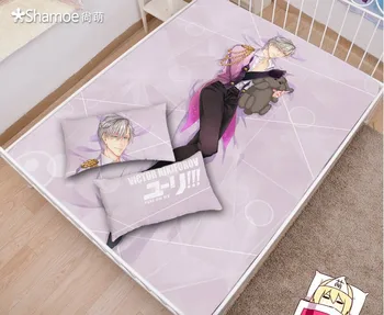 

Japanese Anime Cartoon YURI on ICE Victor Nikiforov Mattress Cover Fitted Sheet Fitted cover bedspread counterpane