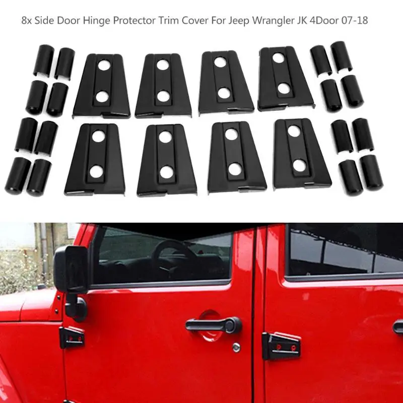 16X For Jeep Wrangler 2018 JL Door Hinge Cover Sticker Decor Decal Trim Red 4-Dr